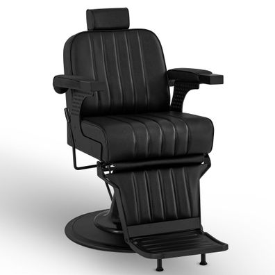 BarberPub Friseurstuhl Hydraulische Friseursessel 3884(Schwarz)