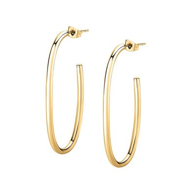 Elegant gold-plated earrings Creole SAVN04