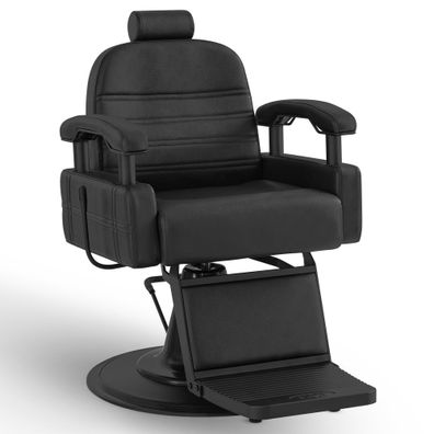BarberPub Friseurstuhl Hydraulische Friseursessel 3841(Schwarz)