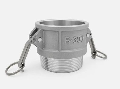 M-Teil mit Außengewinde 3 Zoll Typ B System Kamlock Camlock Alu-Festkupplung