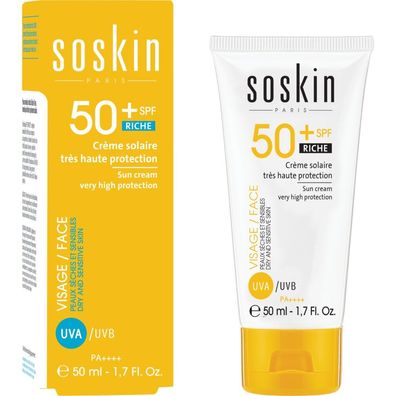 Ochranný krém pro suchou a citlivou ple SPF 50+ (Sonnenpflege) 50 ml