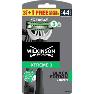 Einwegrasierer für Männer Xtreme 3 Black Edition Comfort 3 + 1 Stück