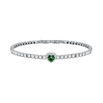 Silbernes Armband mit glitzerndem Herz Tesori SAVB13