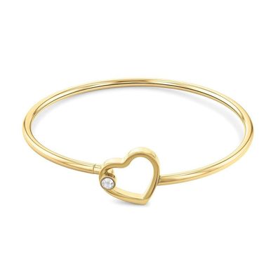 Pevný pozlacený náramek se srdíèkem Minimal Hearts 2780755