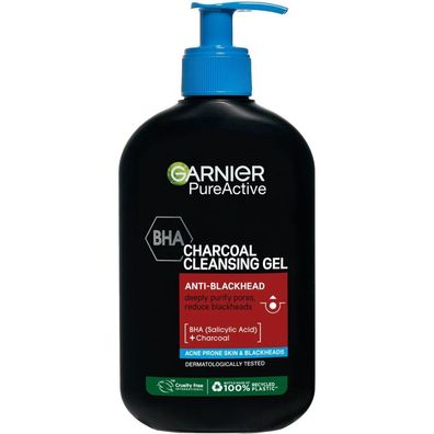Garnier Pure Active Reinigungsgel gegen schwarze Flecken, 250 ml