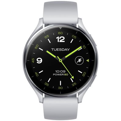Xiaomi Watch 2 Sliver Case With Gray TPU Strap