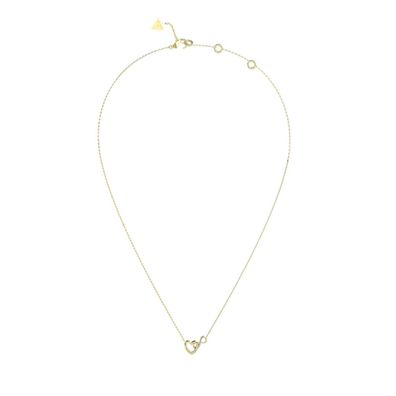 Guess Schmuck Damen-Kette Herz Unendlichkeitszeichen Goldfarben JUBN05530JWYGT/U