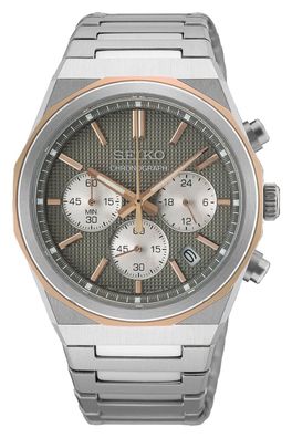 Seiko Herrenuhr Chronograph Quarz Zweifarbig/Grau HGK002P1