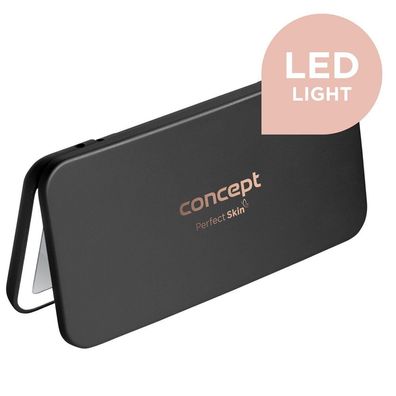 Kosmetiktaschenspiegel mit LED-Beleuchtung schwarz KZ2020