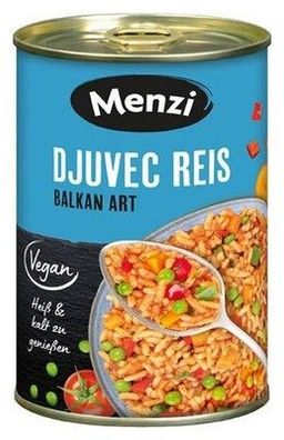 Menzi Djuvec Reis, 400g Dose, tafelfertig schmeckt heiß und kalt - vegan