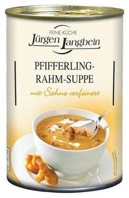 Jürgen Langbein Pfifferling-Rahm-Suppe - mit Sahne verfeinert 400ml Dose