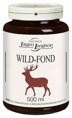 Jürgen Langbein Wild-Fond im 500ml Glas - ideal als Basis für Suppen und Saucen,