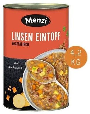 Menzi Linsen Eintopf westfälisch in der 4,2 Kg Partydose