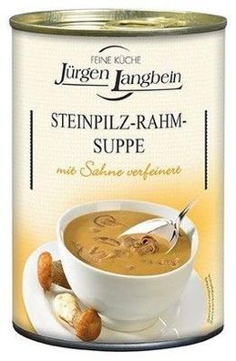 Jürgen Langbein Steinpilz Rahm-Suppe 400 ml tafelfertig mit Sahne verfeinert