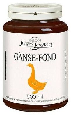 Jürgen Langbein Gänse-Fond im 500ml Glas, gluten- und lactosefrei