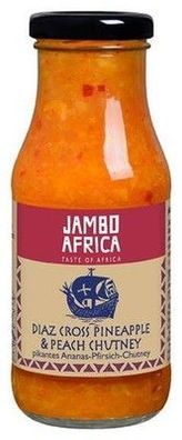 Jambo Africa Diaz Cross Pineapple & Peach Chutney 270 g Vegan Glutenfrei