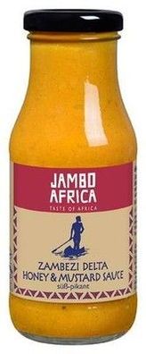 Jambo Africa Zambezi Delta Honey & Mustard Sauce 240 ml Flasche Vegetarisch Glu