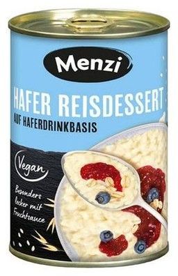Menzi Hafer Reisdessert 400 g Dose Vegan