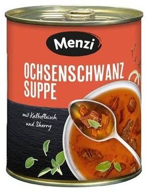Menzi Ochsenschwanz Suppe 800 ml Dose Glutenfrei Lactosefrei