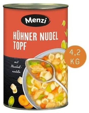 Menzi Hühner Nudel Topf 4200 g Dose Proteinquelle