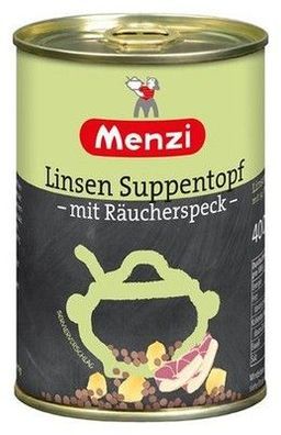 Menzi Linsen Suppentopf 400 g Dose Proteinquelle Ohne geschmacksverstärkende Zus