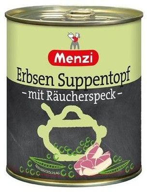 Menzi Erbsen Suppentopf 800 g Dose Lactosefrei Frei von Ei