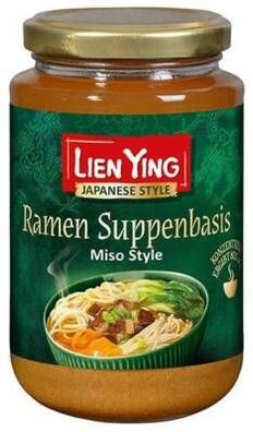 Lien Ying Ramen Suppenbasis Miso Style, NEU 400ml Glas, vegan und laktosefrei