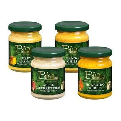 Bio Rinatura Brotaufstrich Set - 4 leckere Sorten jeweils im