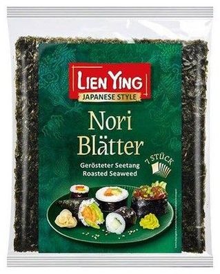 Lien Ying Nori Blätter 7 Stück für Sushi vegan proteinreich