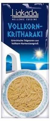 Liakada Vollkorn-Kritharaki, 500g Beutel, Pasta in Reisform, vegan