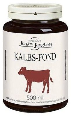 Jürgen Langbein Kalbs-Fond, 500ml Glas, ideale Basis für Suppen und Saucen