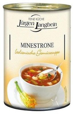 Jürgen Langbein Minestrone, 400ml Dose, mit viel buntem Gemüse, tafelfertig