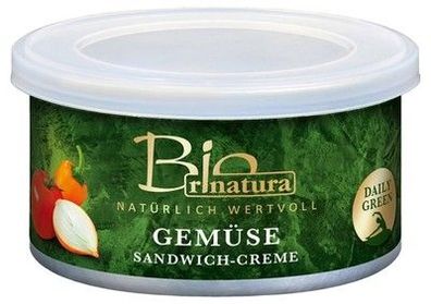 Bio Rinatura Gemüse-Sandwich-Creme Bio, 125g Dose, vegan, gluten- & lactosefrei