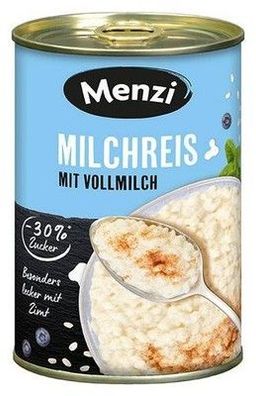 Menzi Milchreis 400 g Dose Vegetarisch Zuckerreduziert