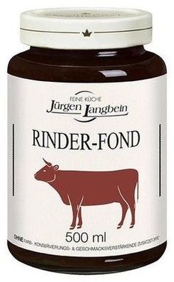 Jürgen Langbein Rinder-Fond, 500 ml, kräftig im Geschmack, gluten-/laktosefrei