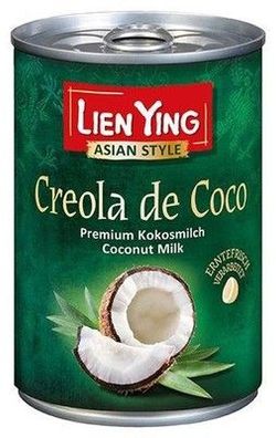 Lien Ying Creola de Coco Premium Kokosmilch 400ml aus erntefrischen Kokosnüssen