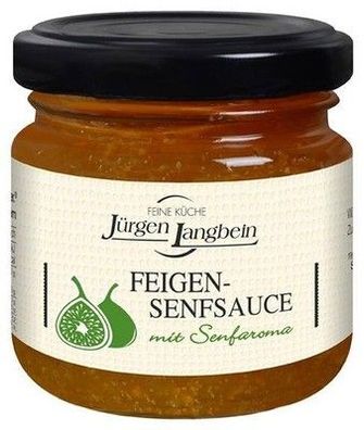 Jürgen Langbein Feigen-Senfsauce mit Senfaroma 120g Glas fruchtig zu Käse