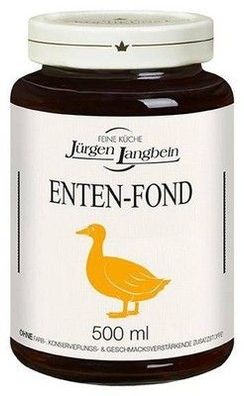 Jürgen Langbein Enten-Fond, 500ml, gluten- & lactosefrei; kräftig im Geschmack