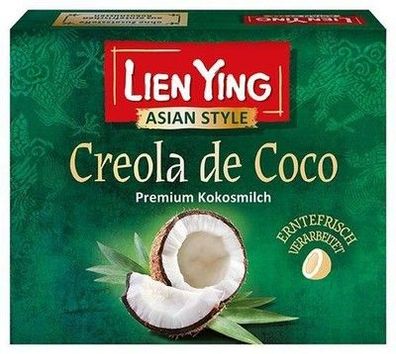 Lien Ying Creola de Coco Premium Kokosmilch, 200 ml, vegan, glutenfrei