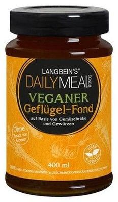 Langbein's Daily Meal Veganer Geflügel-Fond 400 ml Glas Laktosefrei Traditionell