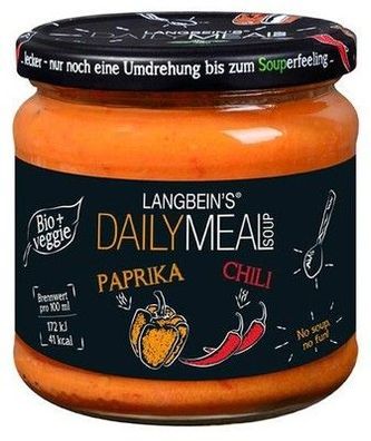 Langbein's Daily Meal Paprika-Chili Suppe Bio 350 ml Glas