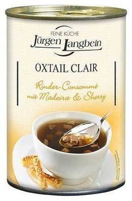 Jürgen Langbein Oxtail Clair 400ml Dose tafelfertig lactosefrei glutenfrei