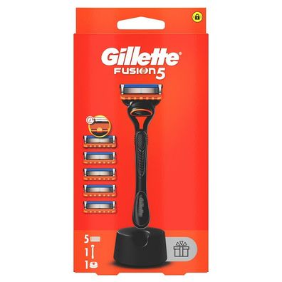 Gillette Fusion Rasiermesser + 5 Köpfe