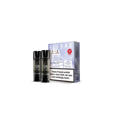 2x Elfbar ELFA Pod - Blue Razz Lemonade 20mg/ml