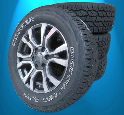 Kompletträder Satz Ford Ranger 2011-23 COOPER AT3 265 60 18 original Alu titan