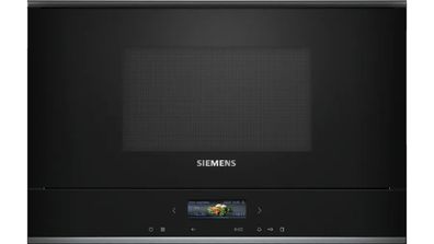 Siemens iQ700 BE732R1B1, Integriert, Kombi-Mikrowelle, 21 l, 900 W, Berührung, Schwar