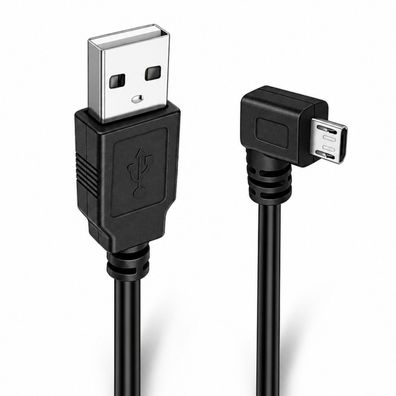 G13 USB A Stecker auf Micro B Stecker Adapter nach rechtss abgewinkelt Kabel 100cm