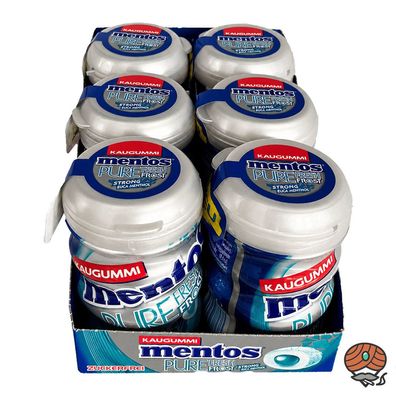 Mentos Pure Fresh Frost Kaugummi, Strong Euca Menthol, 6x 70g