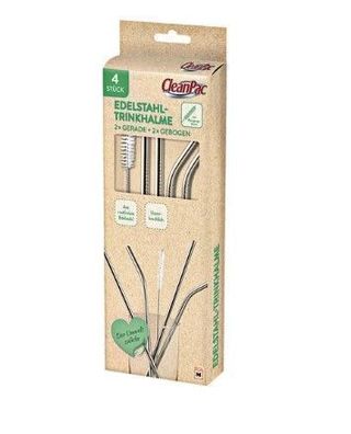 Edelstahl-Trinkhalme Set (10-teilig) - Nachhaltige & Stilvolle Alternative zu Plastik