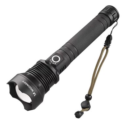 Wozinsky WLT-20W LED Taschenlampe 2000 lm Fokus 2 Akkus IP65 Schwarz